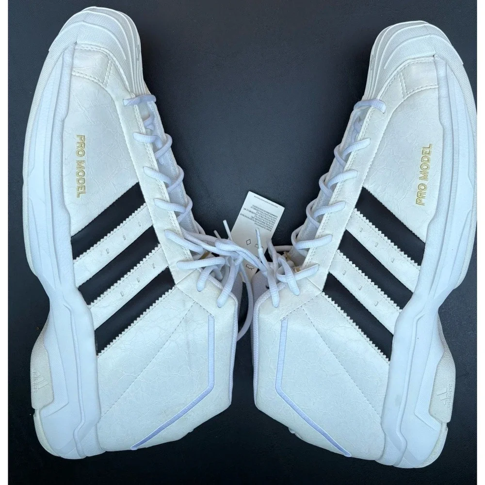 Adidas Pro Model White Black 2G FV8049 Mens Size 19 Big &Tall Basketball NWT